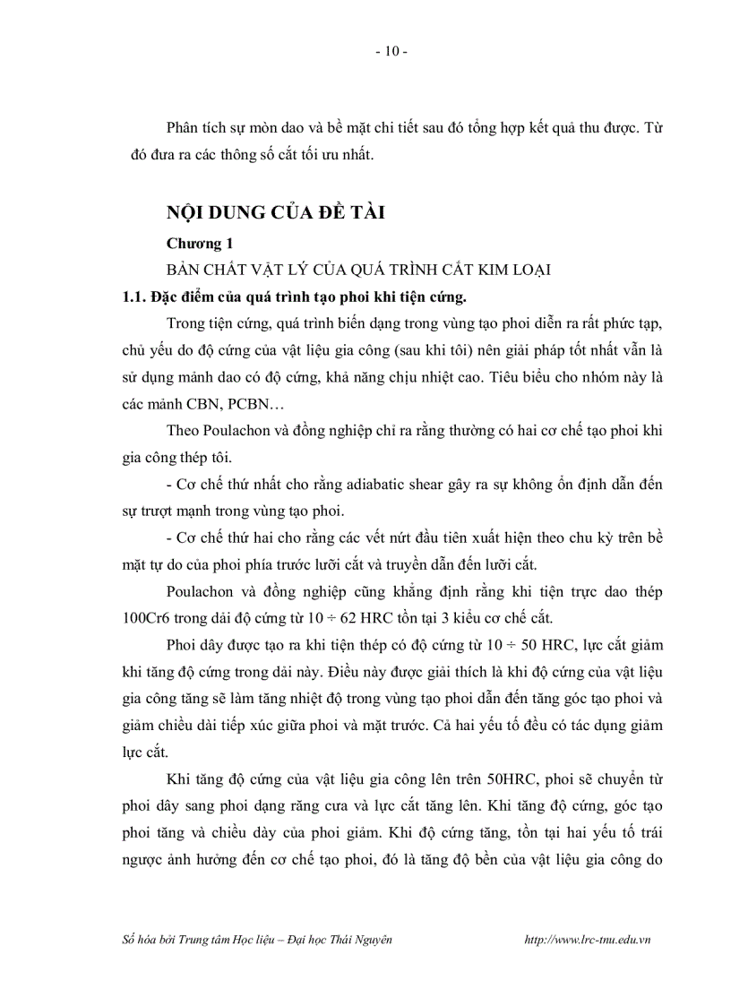 image for page Nghiên cứu ảnh hưởng của độ cứng thép x12m đã qua tôi đến chất lượng bề mặt và mòn dụng cụ khi tiện cứng