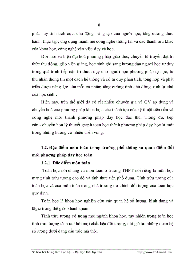 image for page Sử dụng phương pháp graph trong dạy học toán ở trường thpt nhằm tích cực hoá hoạt động học tập của học sinh