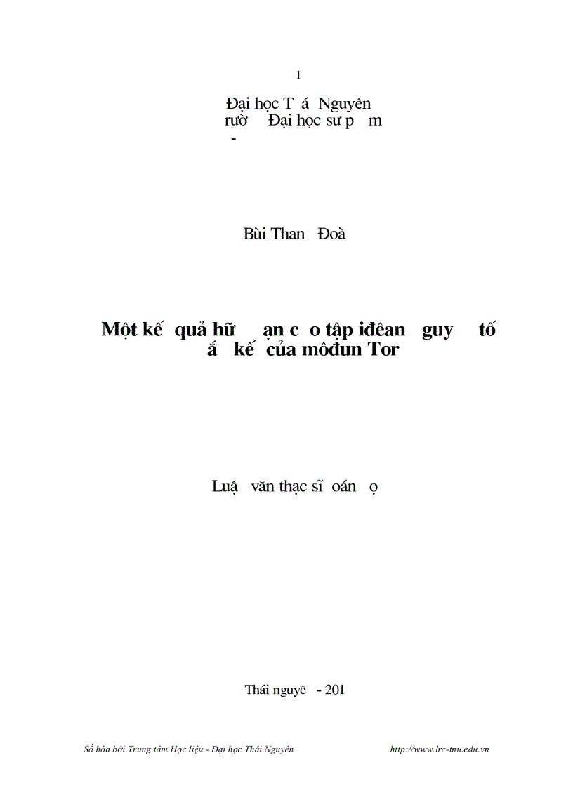 image for page Một kết quả hữu hạn cho tập iđêan nguyên tố gắn kết của môđun Tor