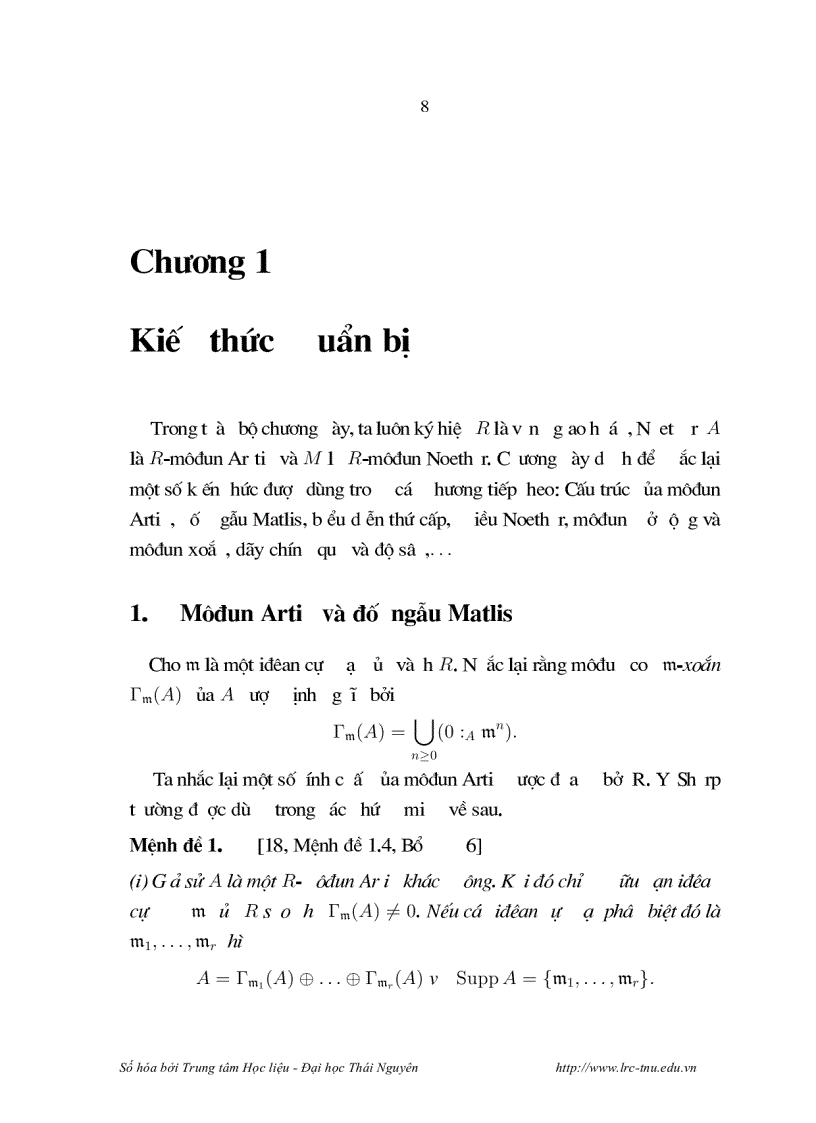 image for page Một kết quả hữu hạn cho tập iđêan nguyên tố gắn kết của môđun Tor
