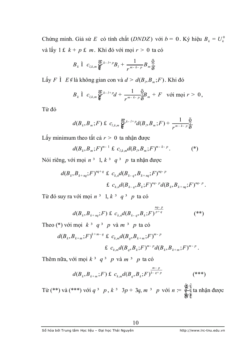 image for page Đặc trưng của các tính chất d n d z và wd z trong lớp các không gian frechet