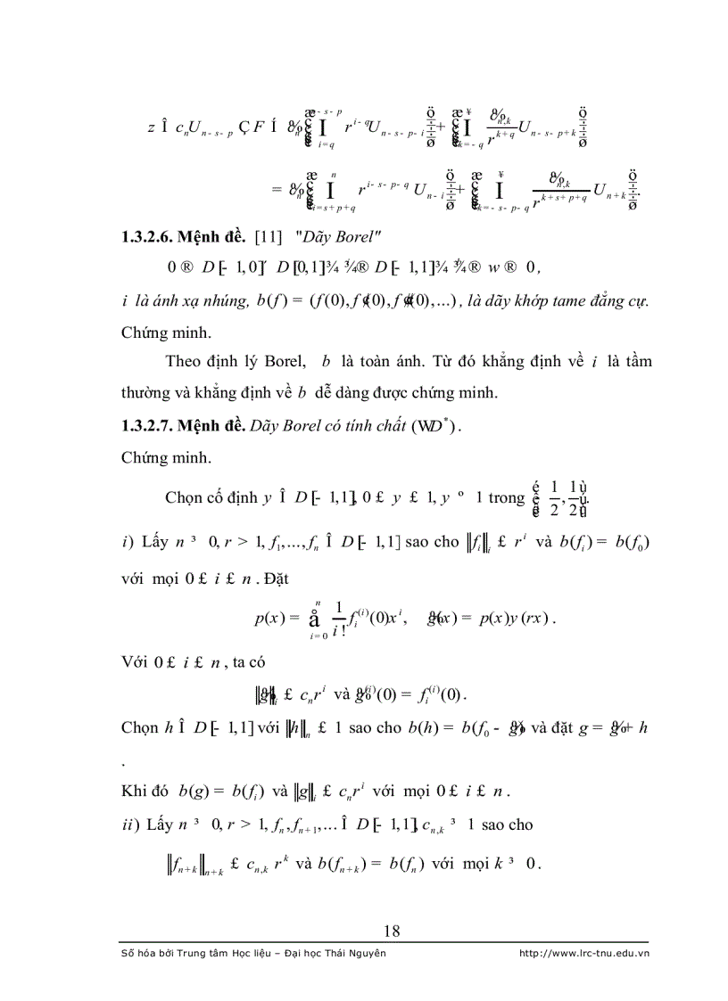 image for page Đặc trưng của các tính chất d n d z và wd z trong lớp các không gian frechet