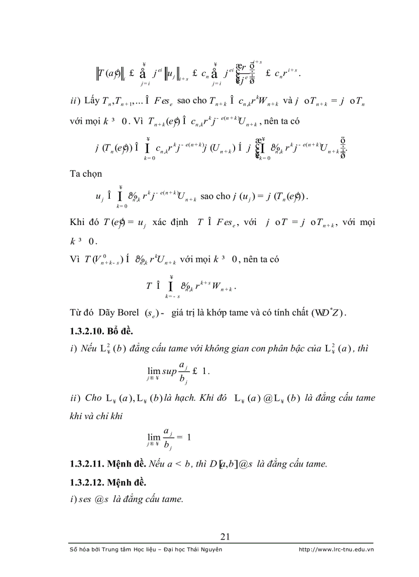 image for page Đặc trưng của các tính chất d n d z và wd z trong lớp các không gian frechet