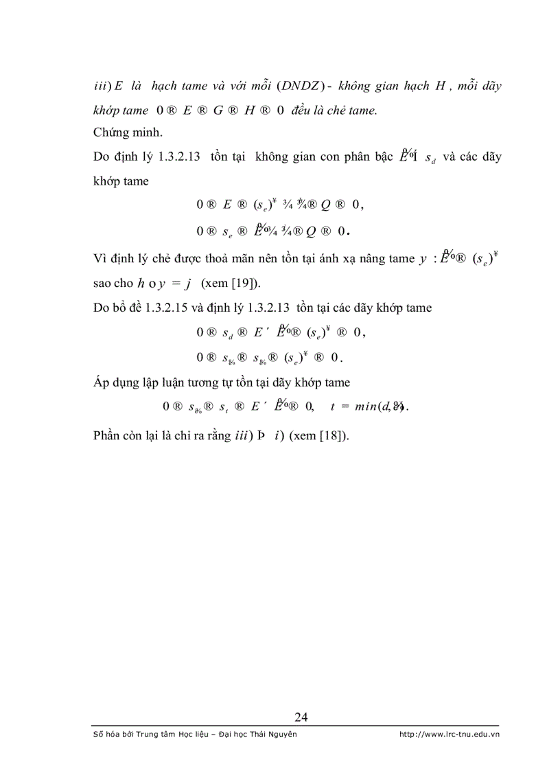 image for page Đặc trưng của các tính chất d n d z và wd z trong lớp các không gian frechet