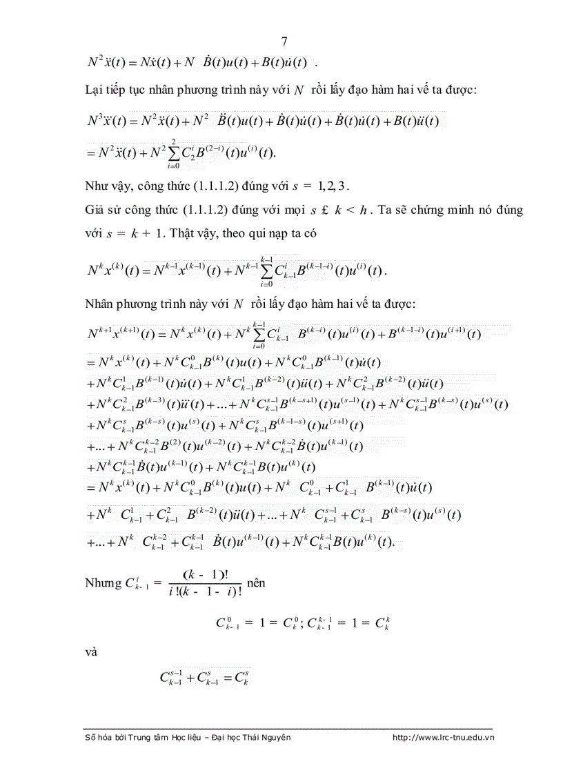 image for page Tính điều khiển được hệ PHUONG trình vi phân đại số tuyến tính