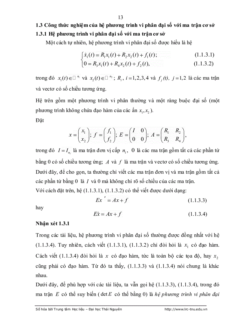 image for page Tính điều khiển được hệ PHUONG trình vi phân đại số tuyến tính