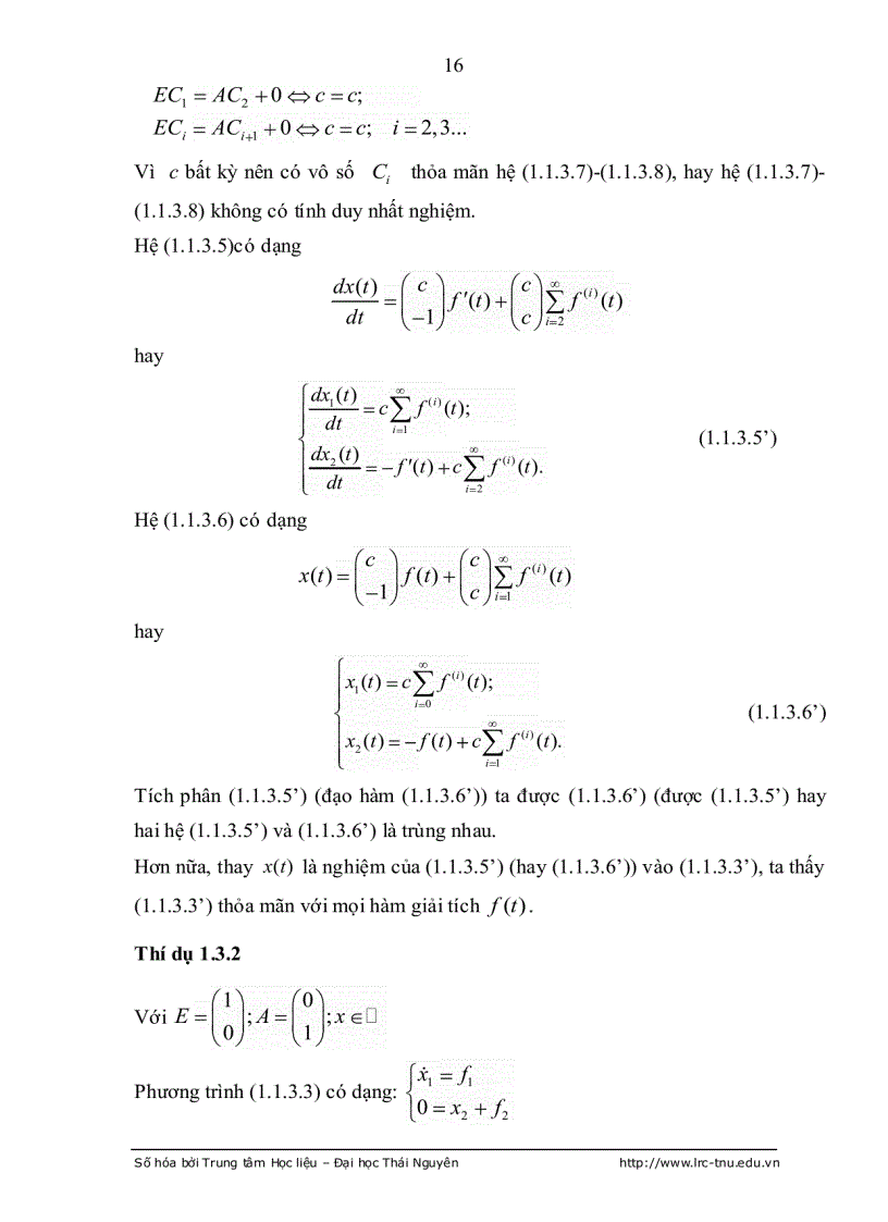 image for page Tính điều khiển được hệ PHUONG trình vi phân đại số tuyến tính