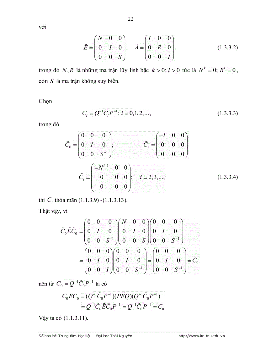 image for page Tính điều khiển được hệ PHUONG trình vi phân đại số tuyến tính