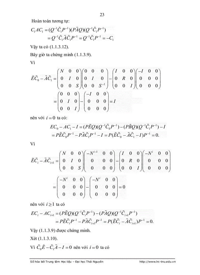 image for page Tính điều khiển được hệ PHUONG trình vi phân đại số tuyến tính