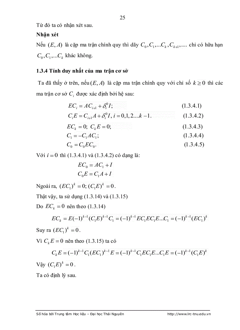 image for page Tính điều khiển được hệ PHUONG trình vi phân đại số tuyến tính
