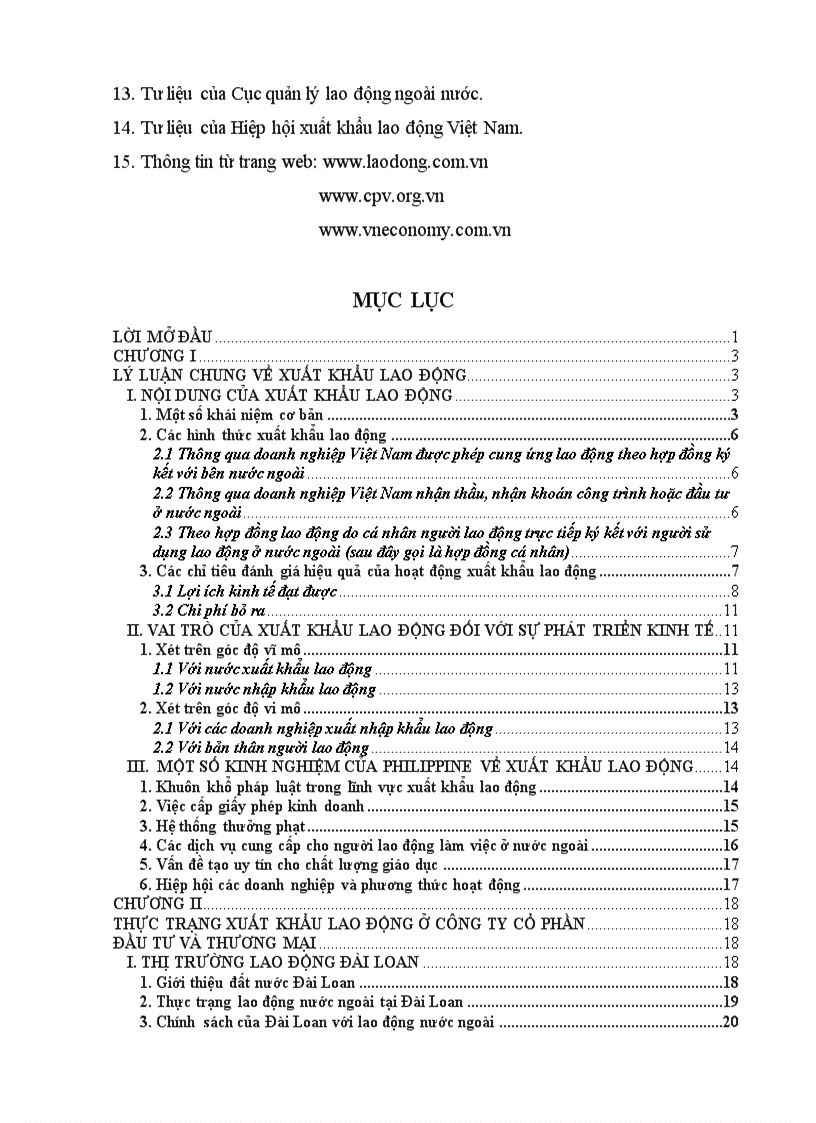 image for page Thực trạng và giải pháp thúc đẩy xuất khẩu lao động sang Đài Loan của Công ty cổ phần Đầu tư và Thương mại