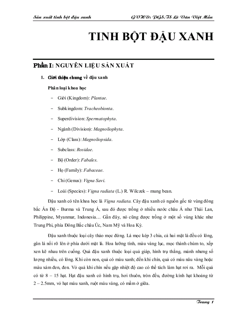 image for page Công nghệ sản xuất tinh bột đậu xanh