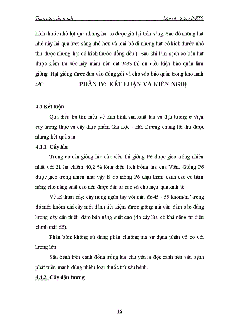 image for page Điều tra tình hình sản xuất hạt giống lúa và giống đậu tương tại Viện cây lương thực và cây thực phẩm Gia Lộc Hải Dương