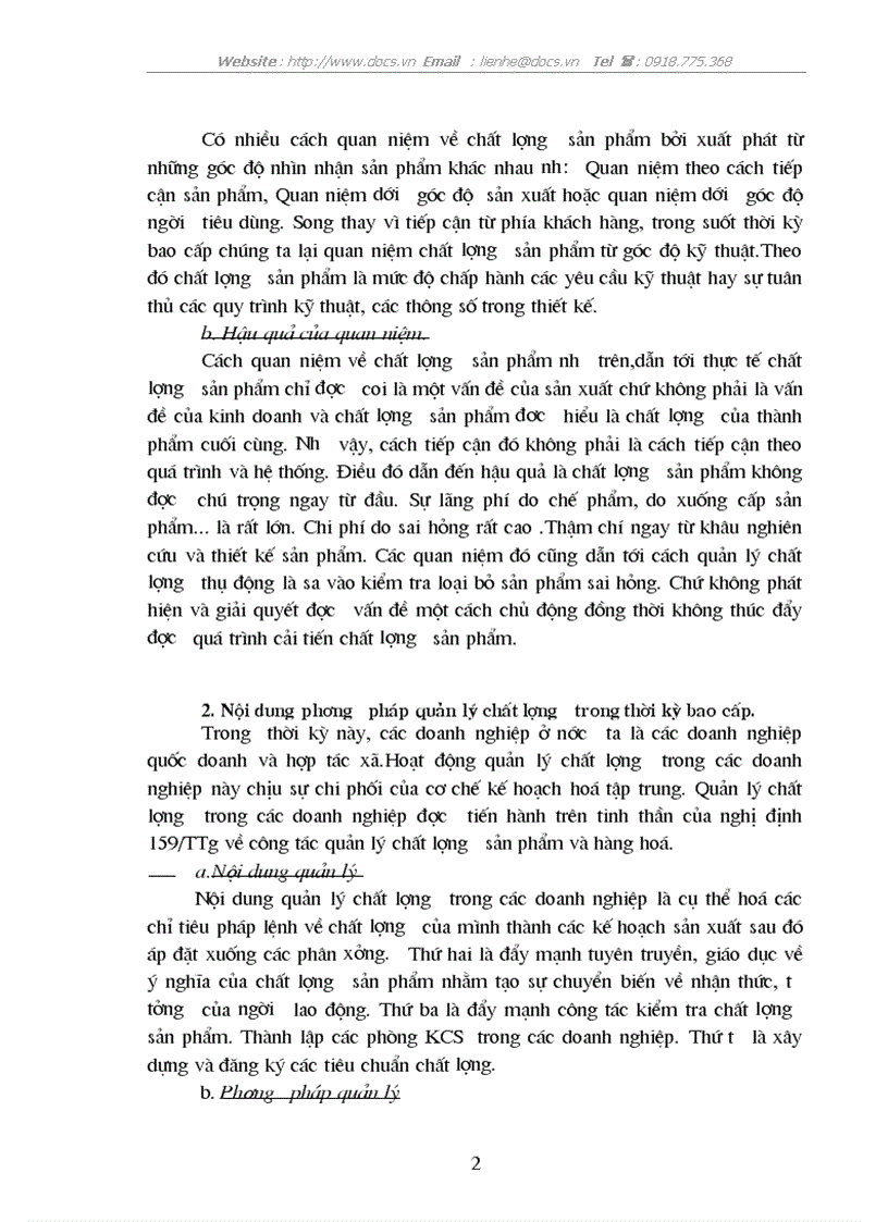 image for page Vấn đề chất lượng sản phẩm và quản lý chất lượng trong các doanh nghiệp Việt Nam hiện na