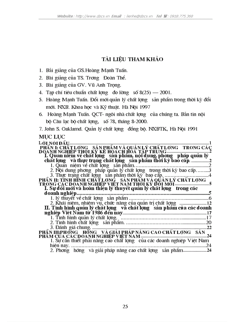 image for page Vấn đề chất lượng sản phẩm và quản lý chất lượng trong các doanh nghiệp Việt Nam hiện na