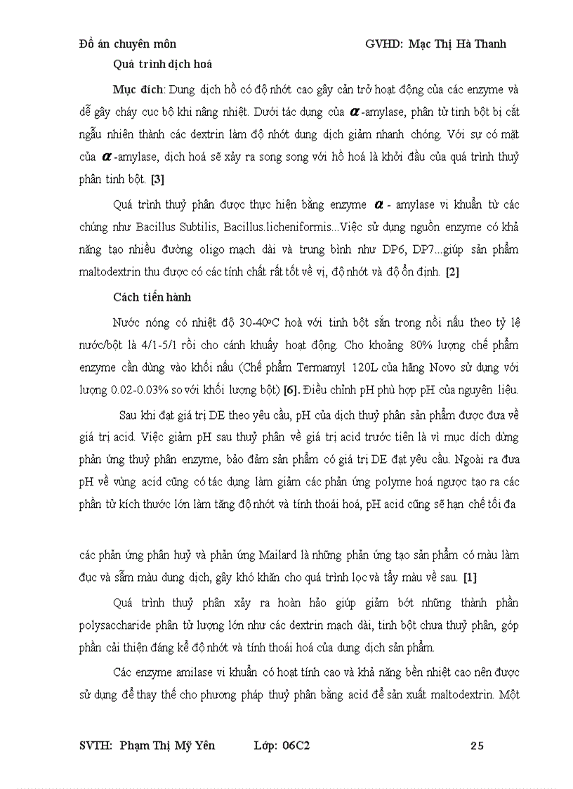 image for page Công nghệ sản xuất maltodextrin