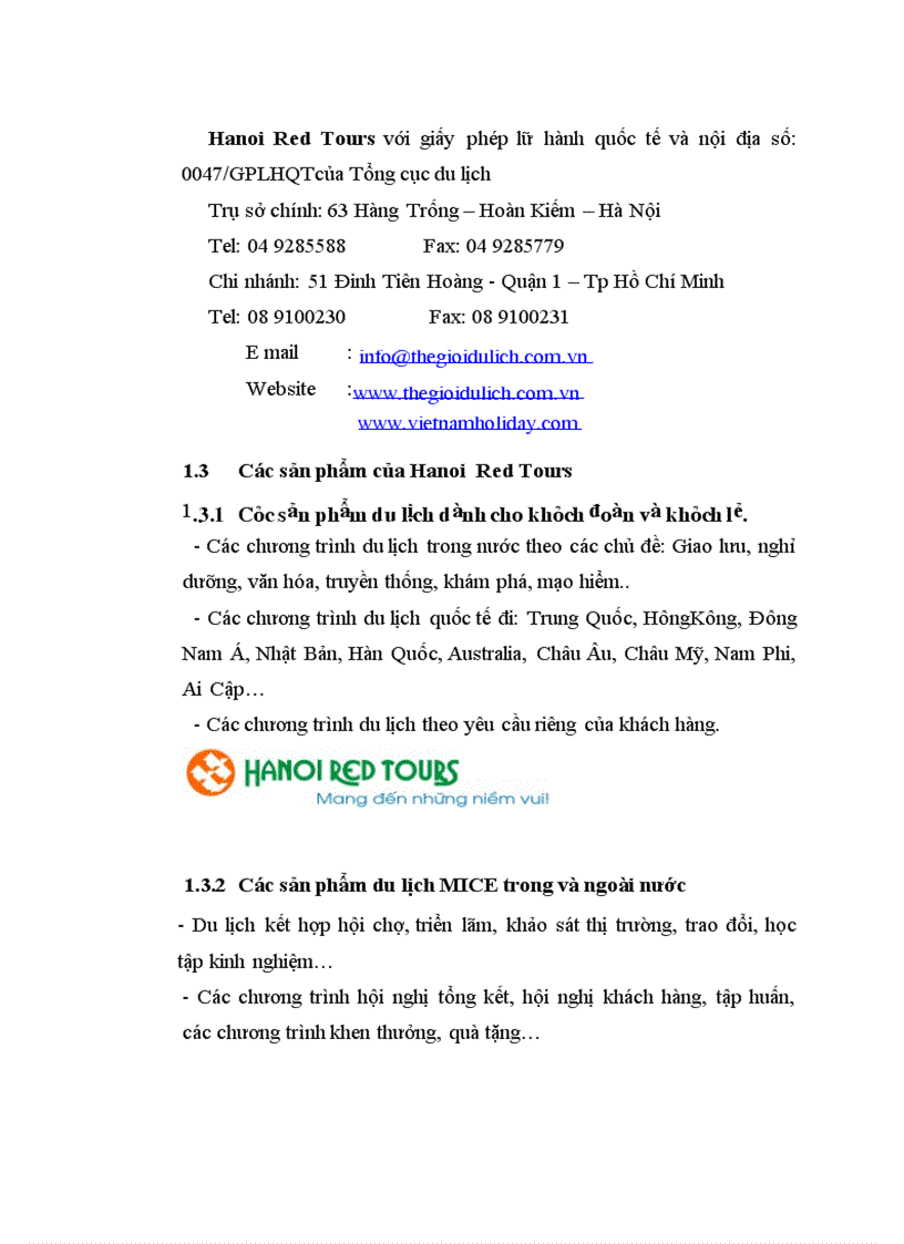 image for page Tìm hiểu hoạt động kinh doanh lữ hành tại trung tâm lữ hành quốc tế Hà Nội Redtours