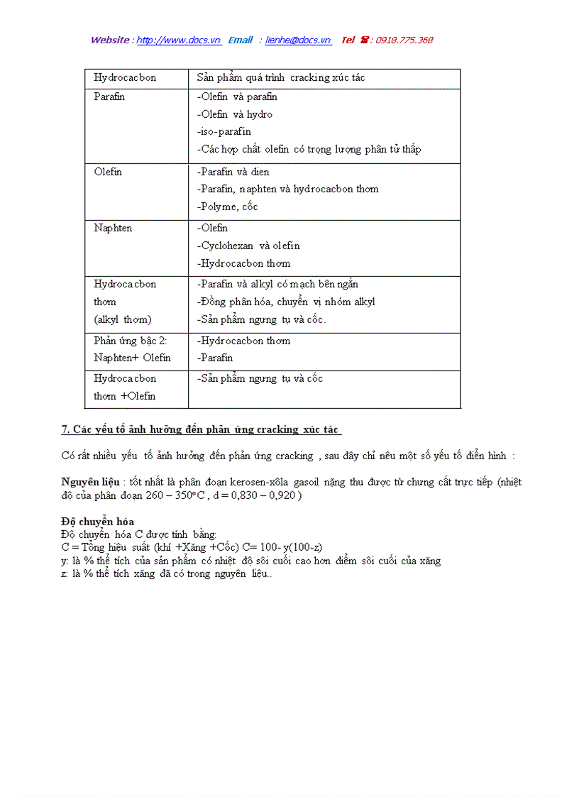 image for page Quá trính cracking xúc tác