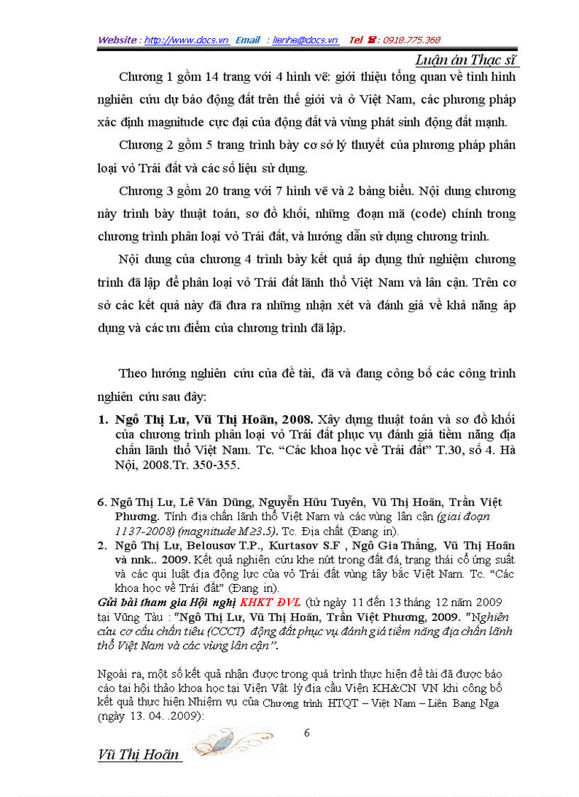 image for page Thiết lập chương trình phân loại vỏ trái đất