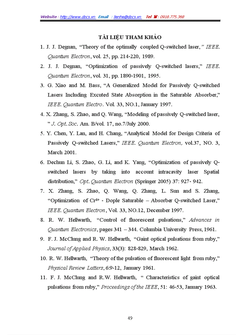 image for page Cơ sở động học của laser rắn được Q switch thụ động
