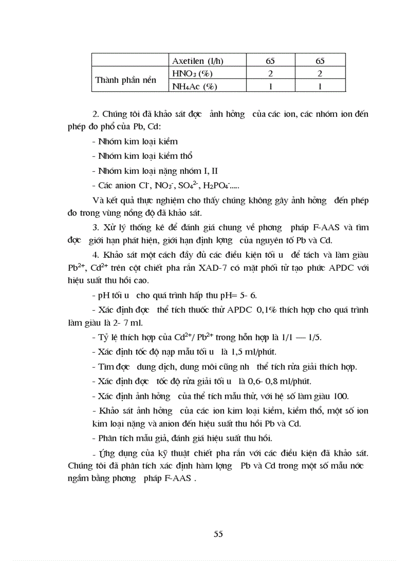 image for page TÁCH LÀM GIẦU XÁC ĐỊNH LƯỢNG VẾT Pb VÀ Cd TRONG MỘT SỐ ĐỐI TƯỢNG BẰNG KỸ THUẬT CHIẾT PHA RẮN VÀ PHƯƠNG PHÁP QUANG PHỔ