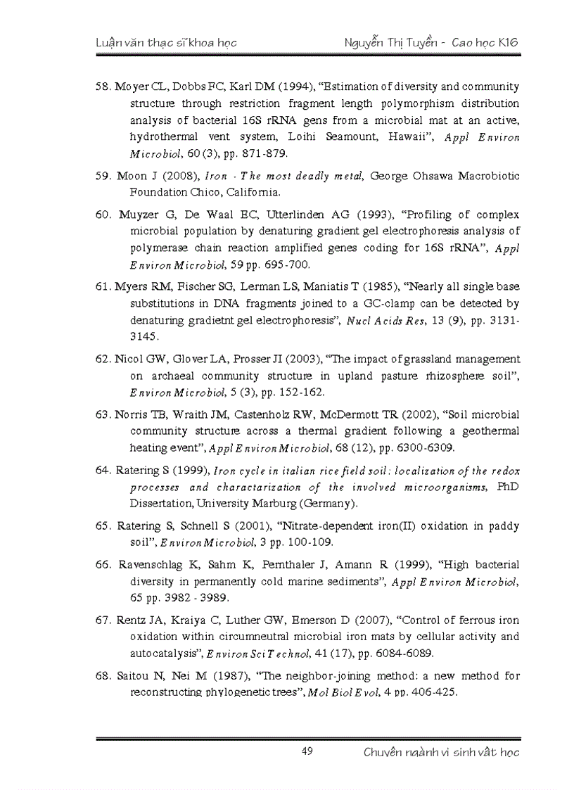 image for page VI KHUẨN OXY HÓA Fe II VÀ KHỬ NITRATE Ở VIỆT NAM TÍNH ĐA DẠNG VÀ TIỀM NĂNG ỨNG DỤNG