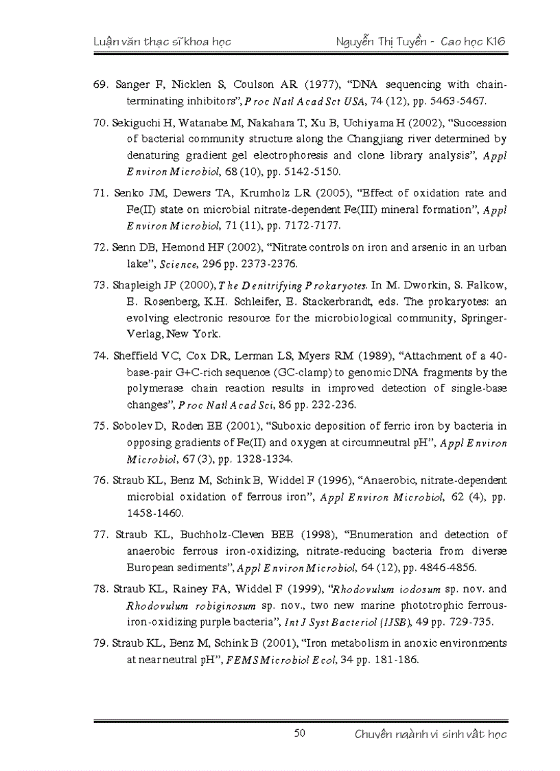 image for page VI KHUẨN OXY HÓA Fe II VÀ KHỬ NITRATE Ở VIỆT NAM TÍNH ĐA DẠNG VÀ TIỀM NĂNG ỨNG DỤNG