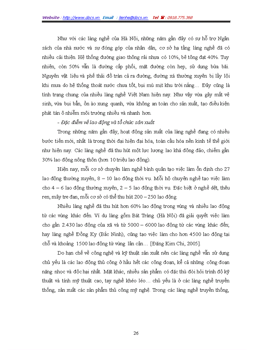 image for page Đánh giá hiện trạng ô nhiễm môi trường làng nghề dương liễu