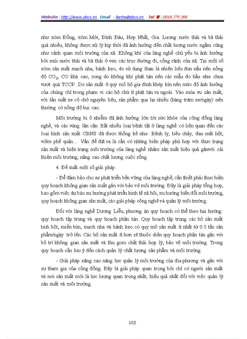 image for page Đánh giá hiện trạng ô nhiễm môi trường làng nghề dương liễu