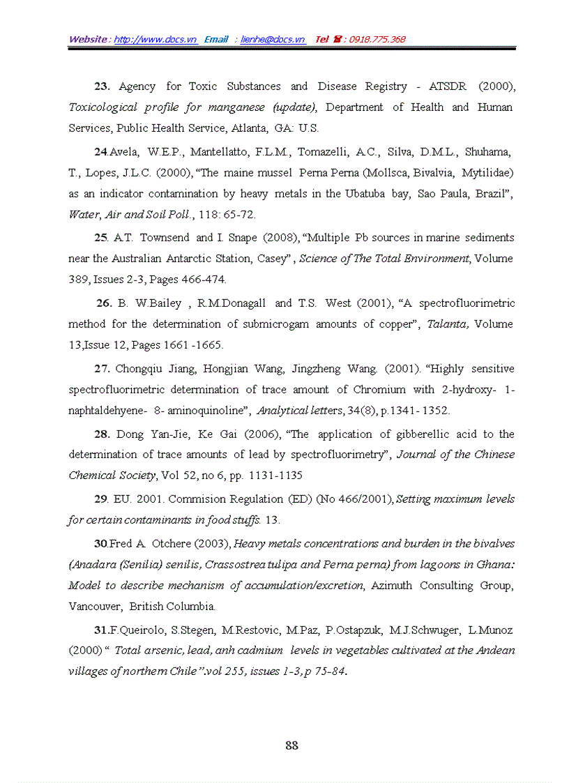 image for page Các phương pháp phân tích kim loại nặng