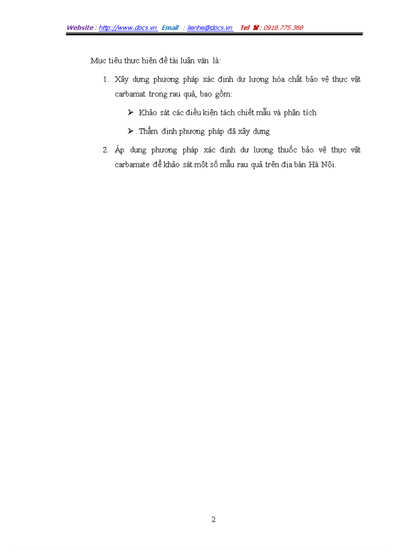 image for page Xác định hóa chất bảo vệ thực vật carbamat trong một số loại rau quả bằng phương pháp sắc ký lỏng khối phổ LC MS