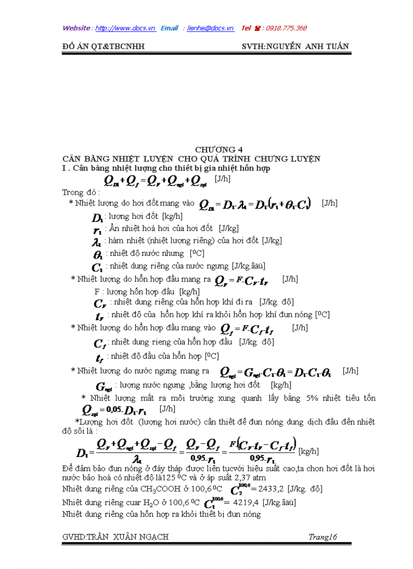 image for page Cân bằng nhiệt luyện cho quá trình chưng luyện