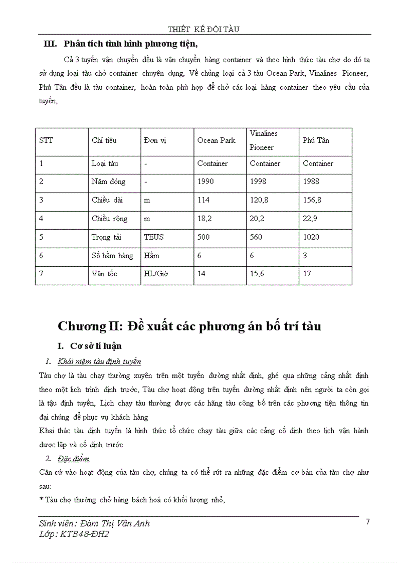 image for page Thiết kế đội tàu hàng container