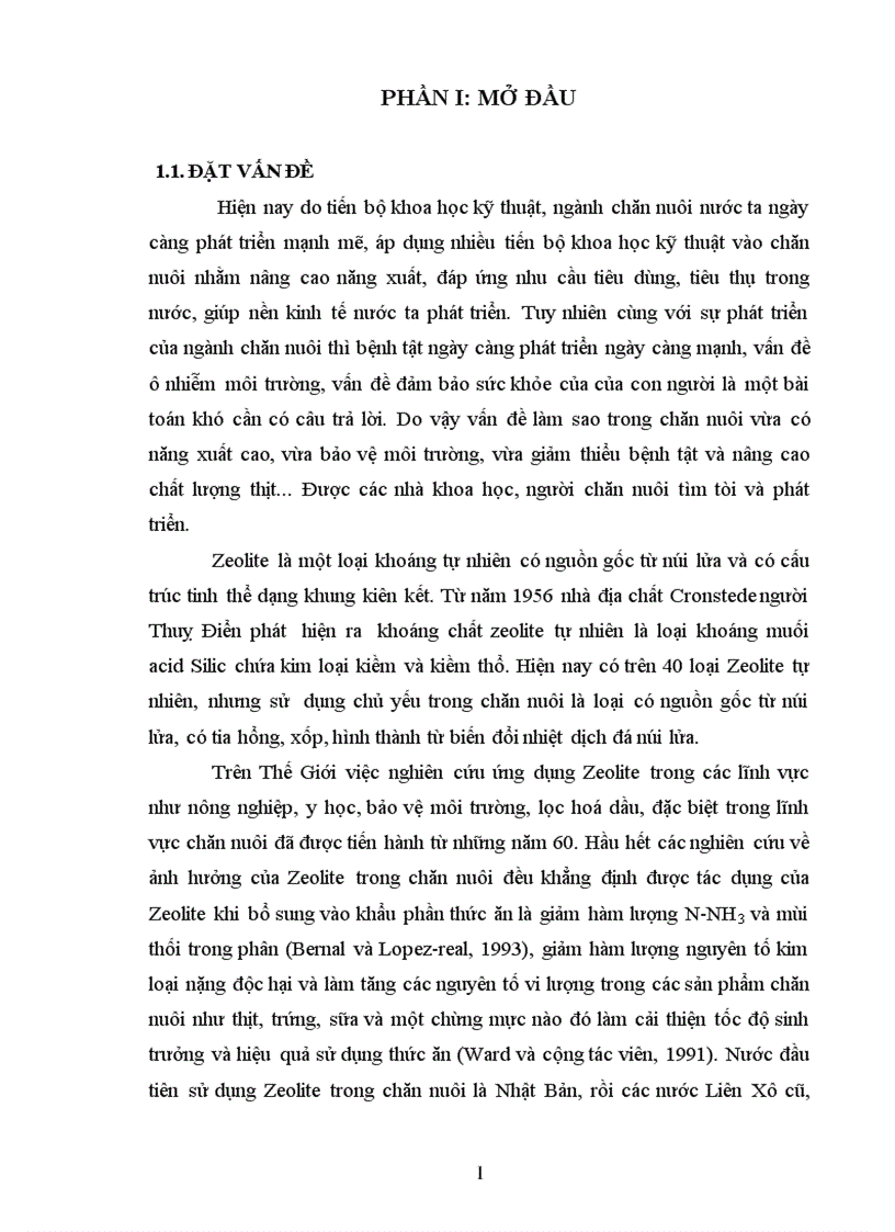 image for page Thử nghiệm ảnh hưởng của Zeolite đến khả năng tăng trọng tỷ lệ tiêu chảy của lợn con sau cai sữa một số chỉ tiêu vệ sinh thú y của lợn