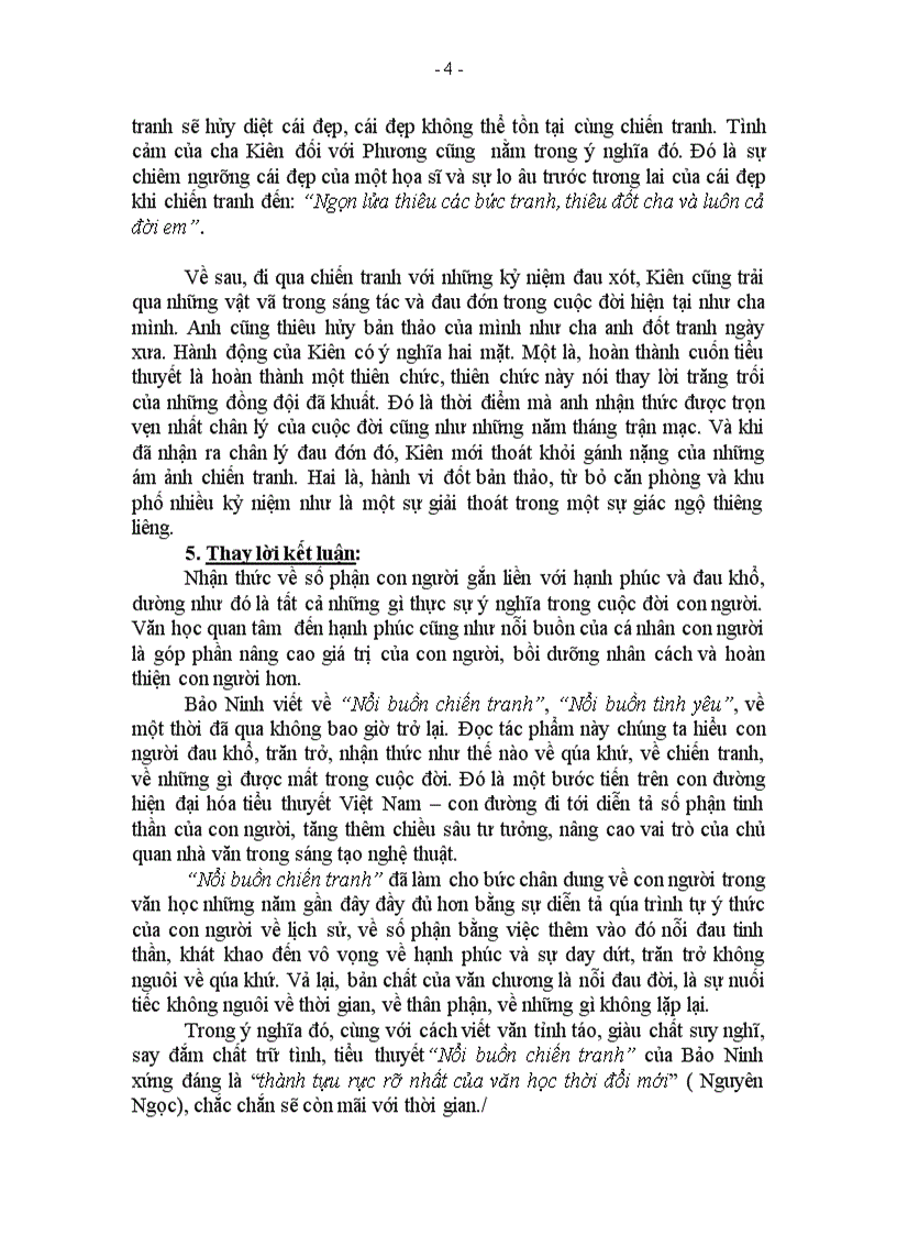 image for page Tiểu thuyết Nổi buồn chiến tranh của Bảo Ninh