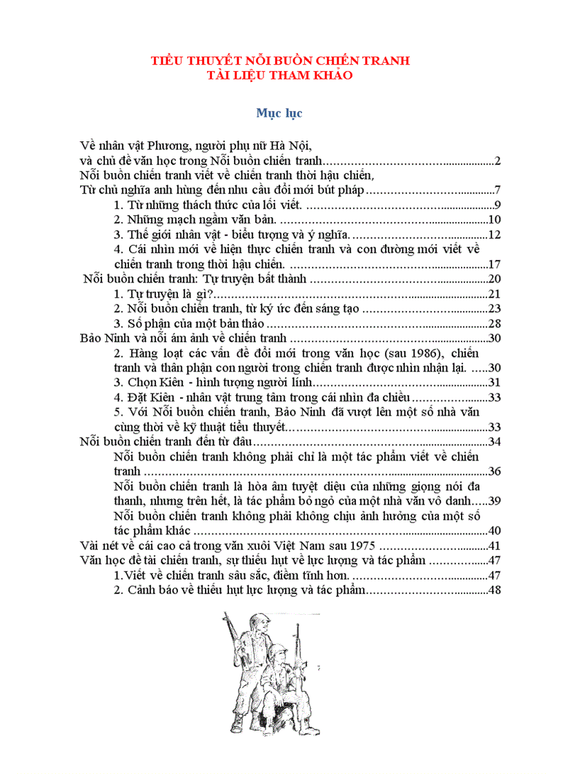 image for page Tiểu thuyết nỗi buồn chiến tranh tài liệu tham khảo