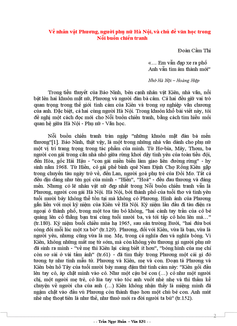 image for page Tiểu thuyết nỗi buồn chiến tranh tài liệu tham khảo