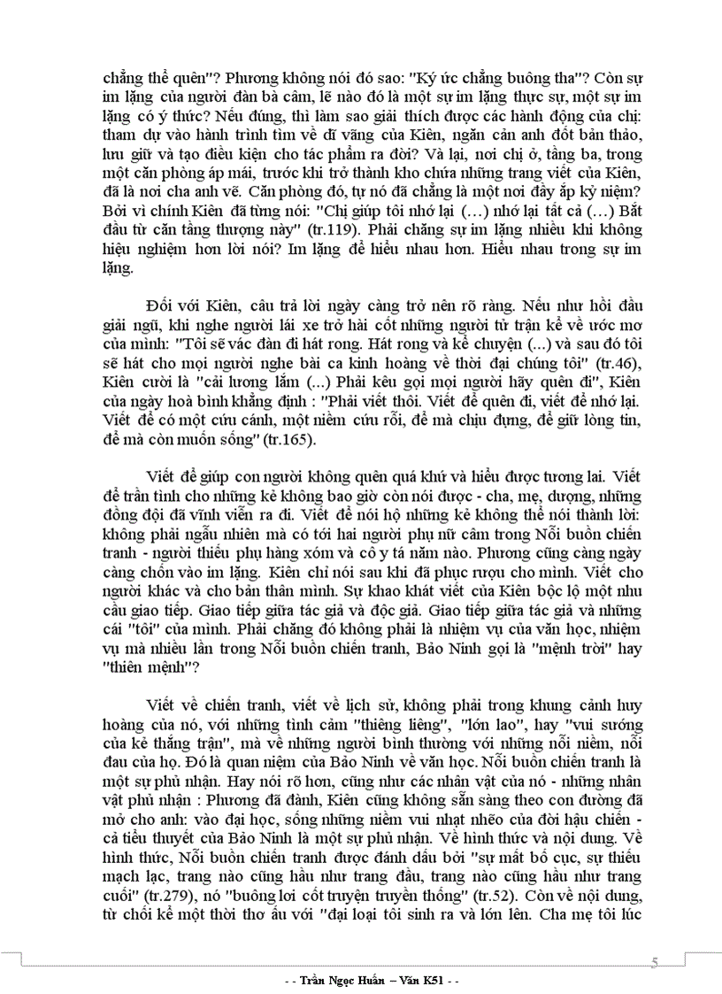 image for page Tiểu thuyết nỗi buồn chiến tranh tài liệu tham khảo