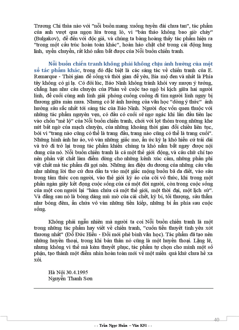 image for page Tiểu thuyết nỗi buồn chiến tranh tài liệu tham khảo