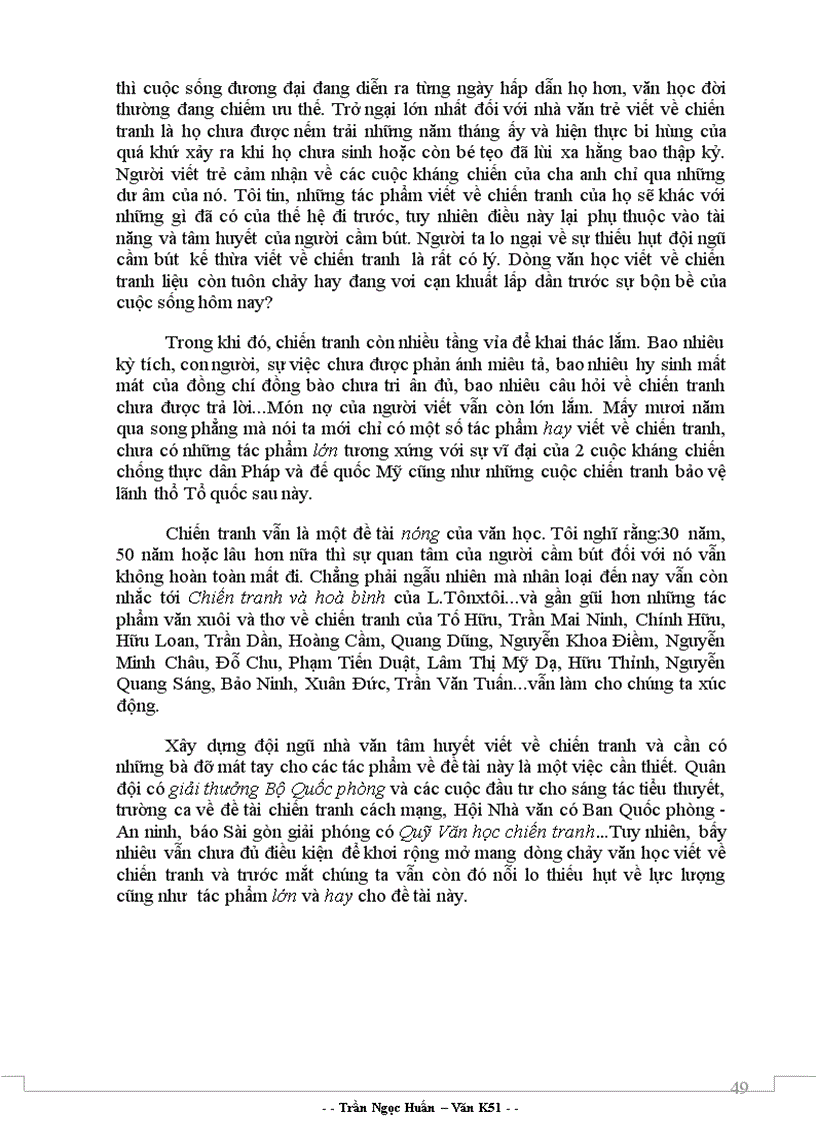 image for page Tiểu thuyết nỗi buồn chiến tranh tài liệu tham khảo