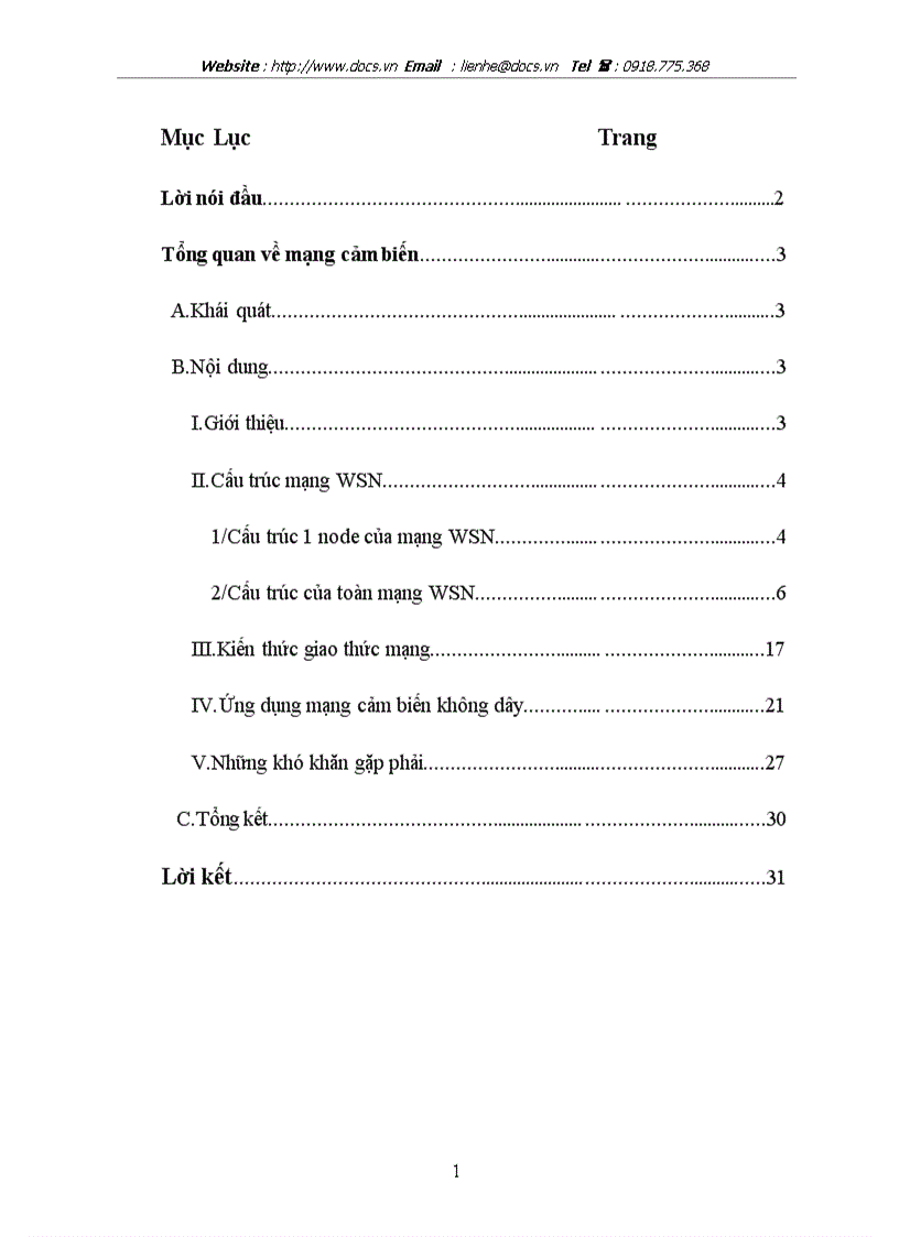 image for page Tổng quan về mạng cảm biến wsn