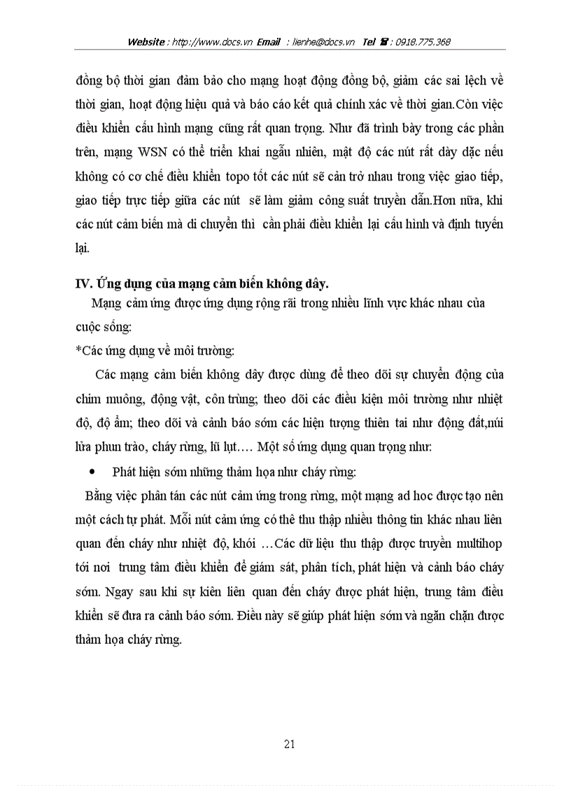 image for page Tổng quan về mạng cảm biến wsn