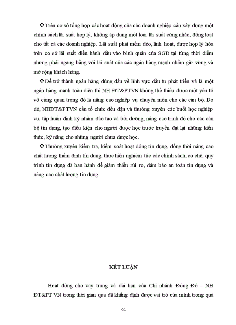 image for page Giải pháp nâng cao chất lượng tín dụng trung và dài hạn tại Chi nhánh Đông Đô Ngân hàng Đầu tư và Phát triển Việt Nam