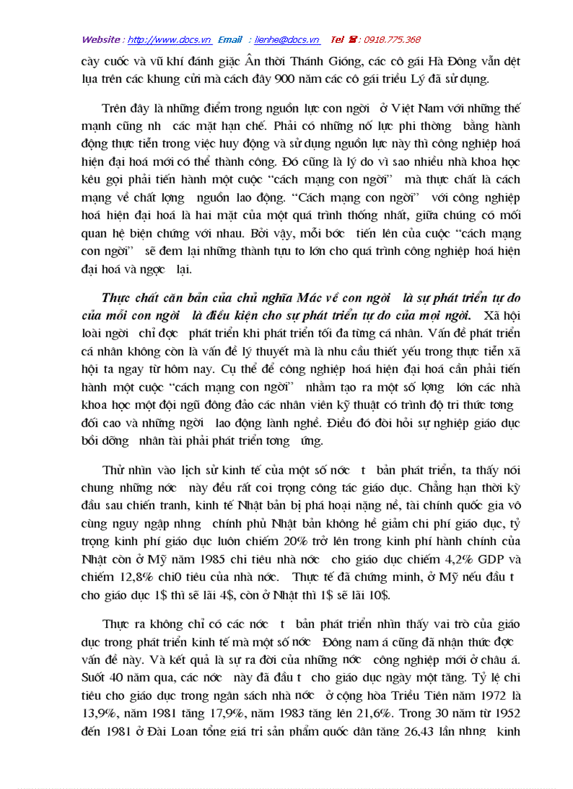 image for page Vai trò của con người trong quá trình công nghiệp hoá hiện đại hóa đất nứơc