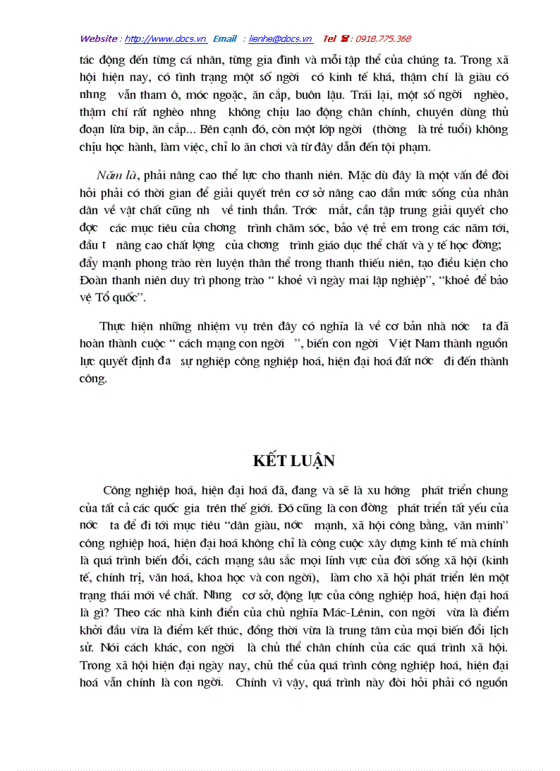 image for page Vai trò của con người trong quá trình công nghiệp hoá hiện đại hóa đất nứơc