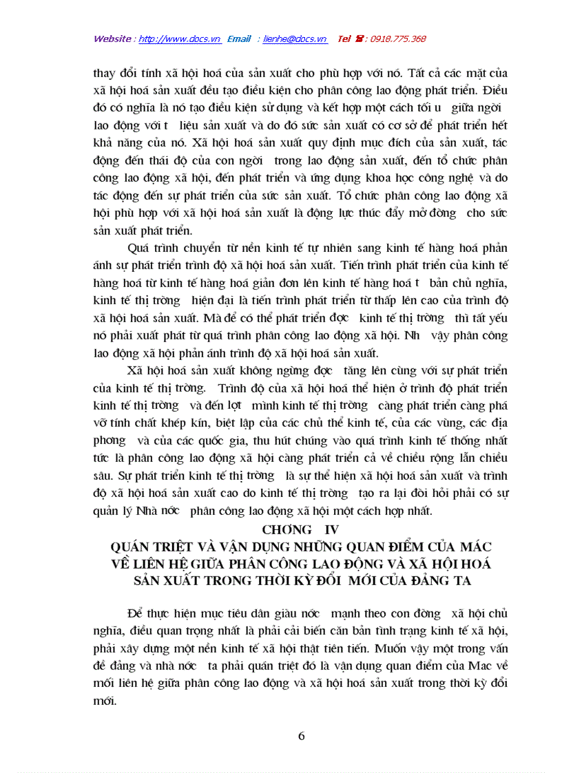 image for page Đảng ta quán triệt và vận dụng những quan điểm của Mac về mối quan hệ giữa phân công lao động xã hội và xã hội hoá sản xuất