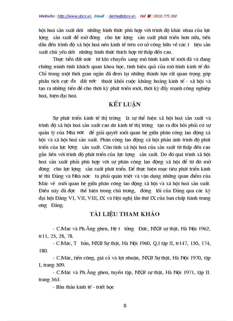 image for page Đảng ta quán triệt và vận dụng những quan điểm của Mac về mối quan hệ giữa phân công lao động xã hội và xã hội hoá sản xuất