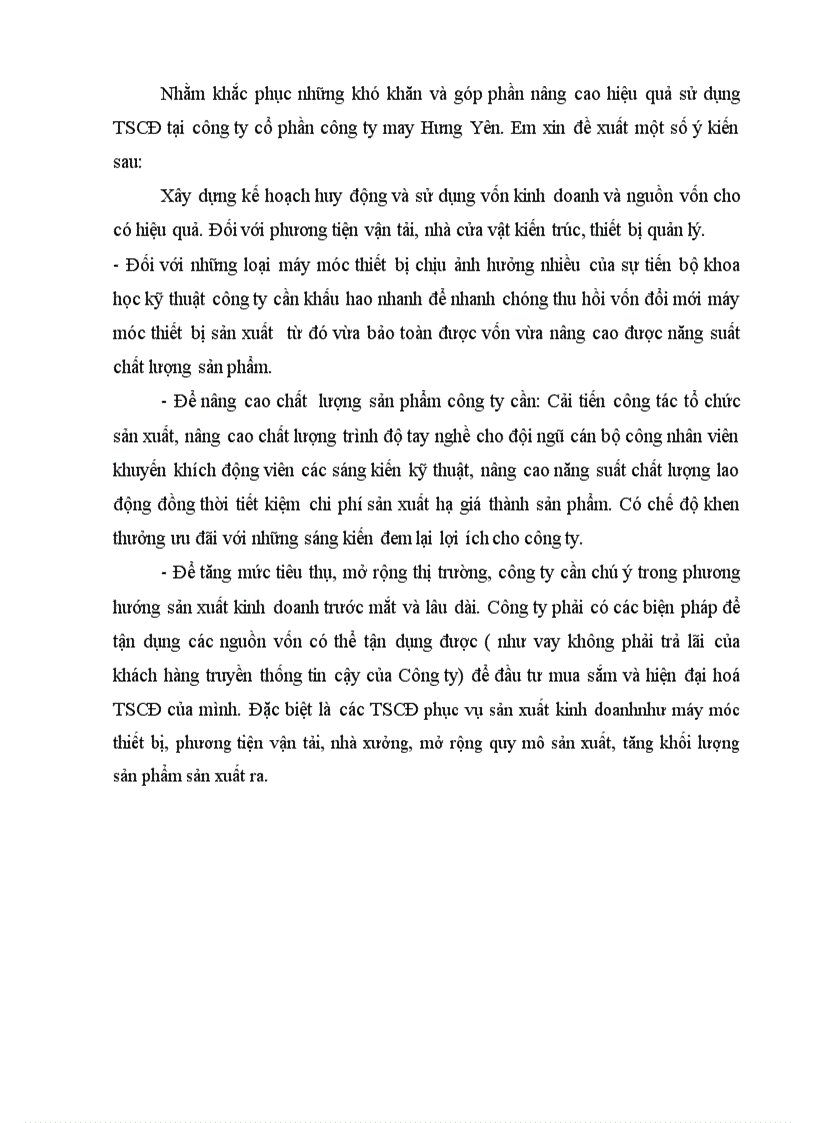 image for page Các biện pháp nhằm nâng cao hiệu quả sử dụng và quản lý tài sản cố định tại Công ty cổ phần may Hưng Yên