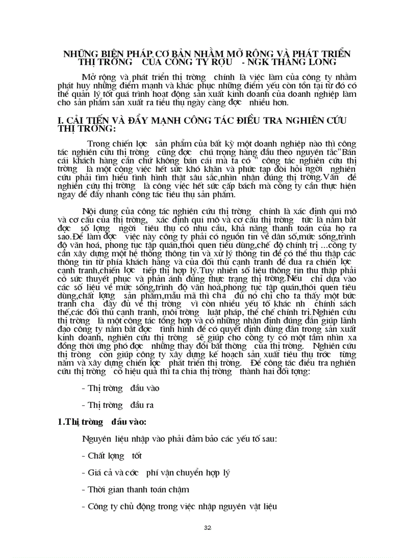 image for page Phân tích thực trạng mở rộng và phát triển thị trường của công ty Rượu NGK Thăng Long