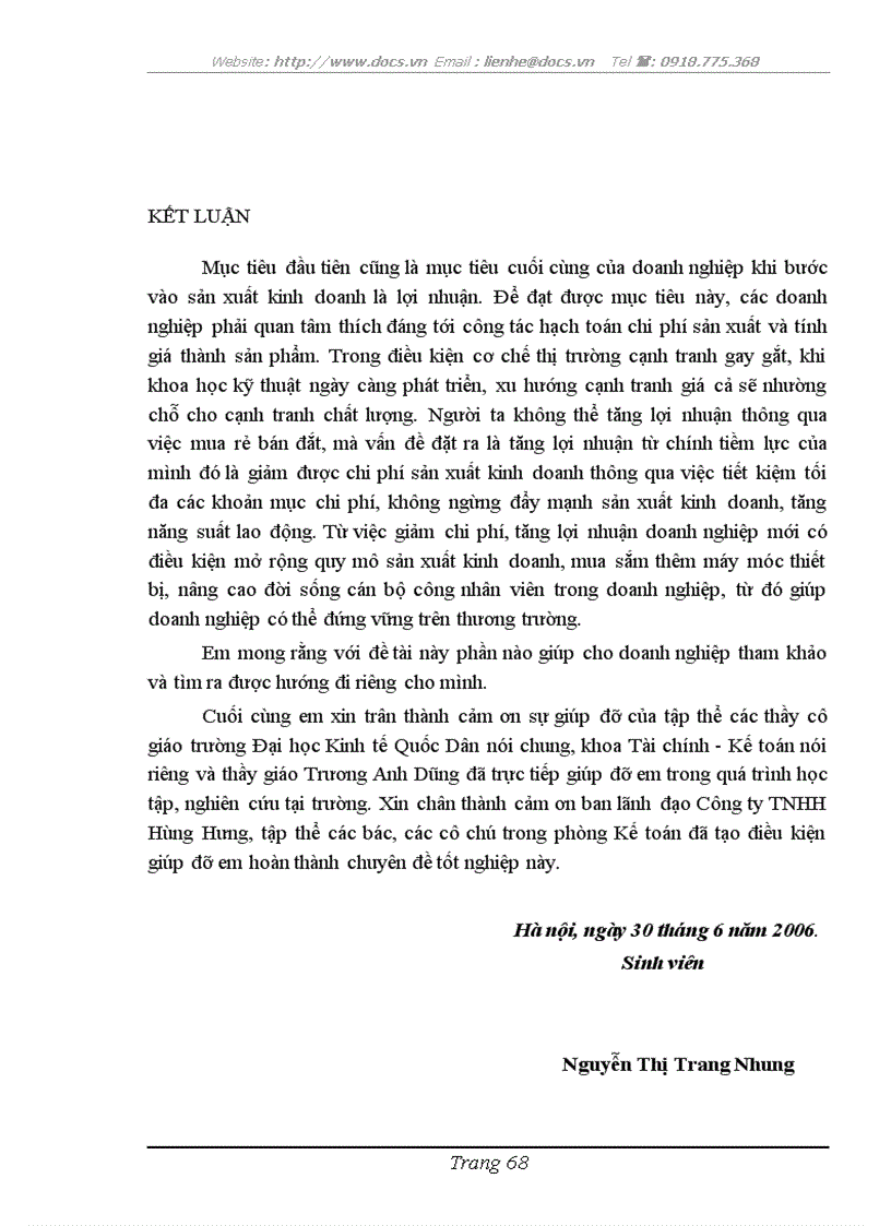 image for page Kế toán tập hợp chi phí sản xuất và tính giá thành sản phẩm tại Công ty TNHH Sản xuất và Thương mại Hùng Hưng